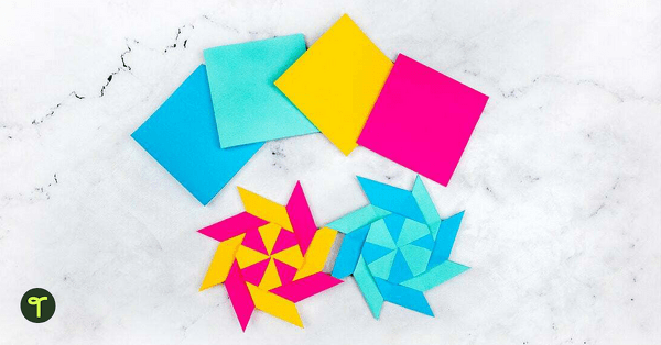 Origami Transforming Star Using Sticky Notes Teach Starter