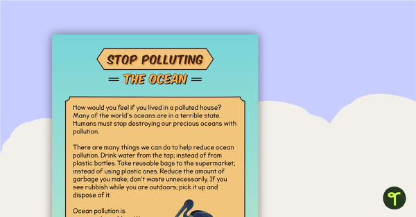 stop polluting the ocean persuasive text