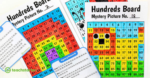 Printable 100 Chart Number Cards