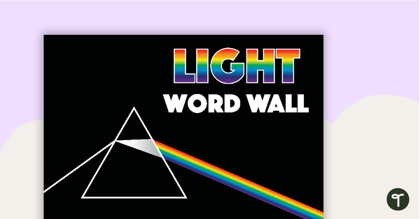 light wall word vocabulary teaching resource science