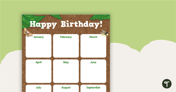Frog Birthday Chart