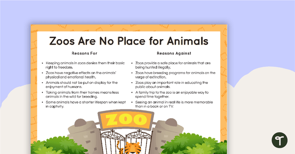 persuasive essay on zoos