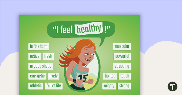 Healthy Synonyms Poster Teaching Resource | Teach Starter
