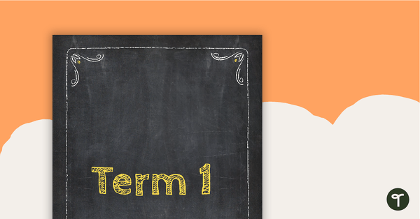 Chalkboard Printable Teacher Diary - Term Dividers Teaching Resource | Teach Starter