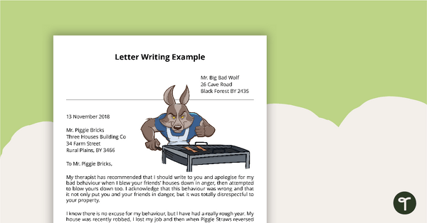 Letter Writing Format For Students from www.teachstarter.com