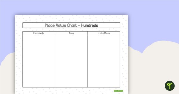 Place Value Chart Hundreds Tens And Ones