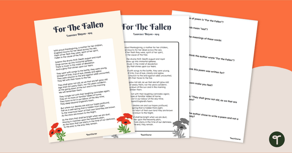 For The Fallen - Poem
