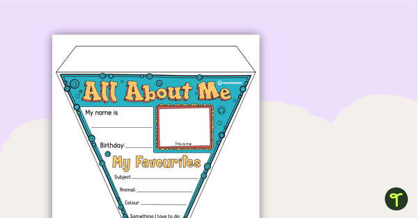 All About Me Bunting - Editable