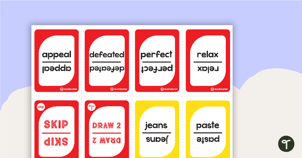 Parts of Speech Card Game – Upper Grades Classroom Game - Set 1