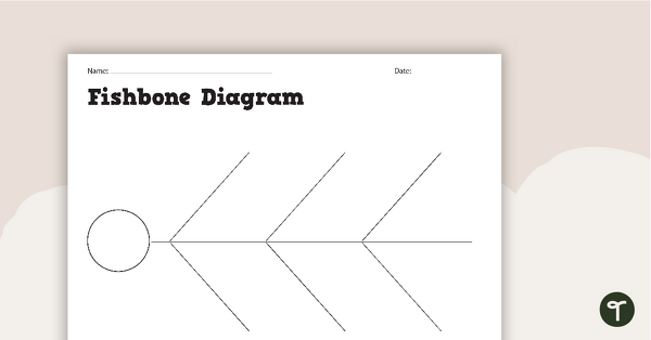 Fishbone  Herringbone Diagram Graphic Organizer Teaching
