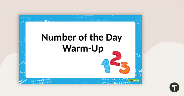 Number of the Day Warm-Up PowerPoint