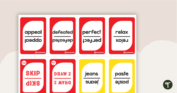 Parts of Speech Card Game – Upper Grades Classroom Game - Set 2