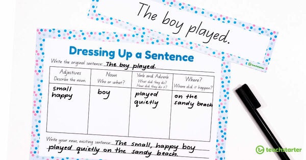 Expanding Sentences Free Resource Download To Improve Writing
