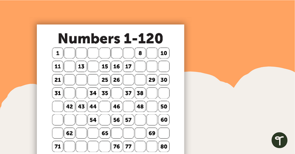 Number Chart 1 120