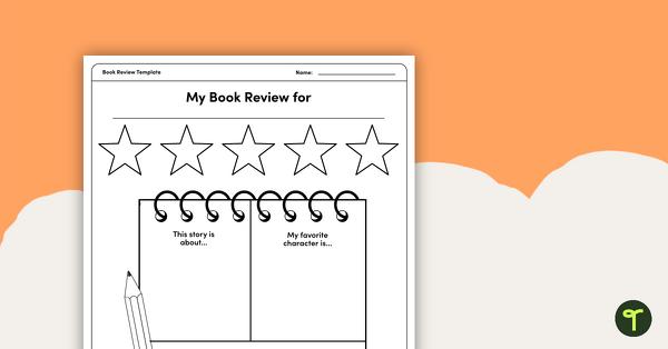 Pencil-Themed Book Review Template and Poster