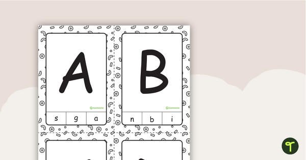 Uppercase and Lowercase Peg Cards