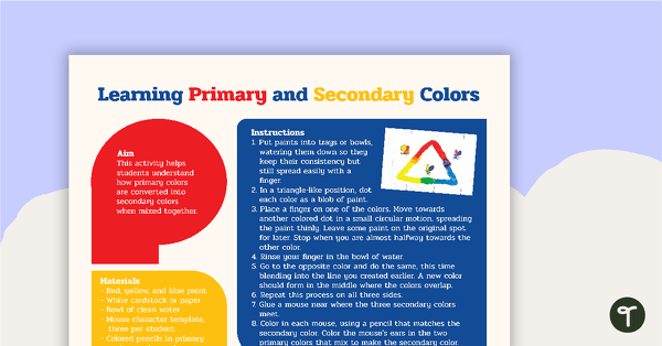 Learning Primary and Secondary Colors – Craft Activity