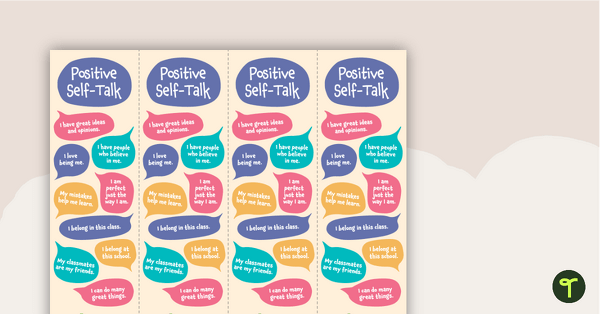 Positive Self-Talk Bookmark