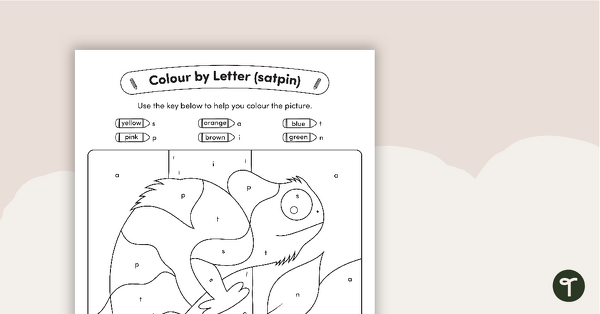 SATPIN Colour by Letter - Chameleon