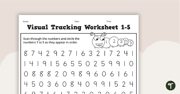 Visual Tracking Letters And Numbers Teaching Resource Teach Starter