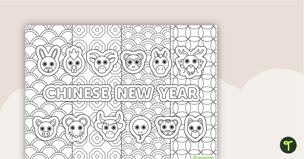Chinese New Year – Mindful Coloring Sheet