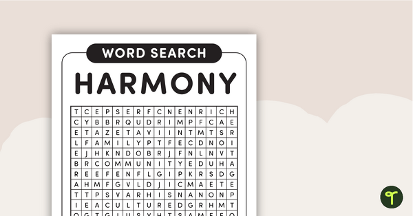 Harmony Day Word Search – Upper