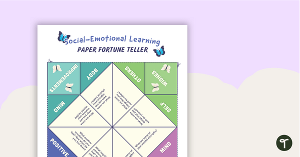 Social-Emotional Learning Paper Fortune Teller